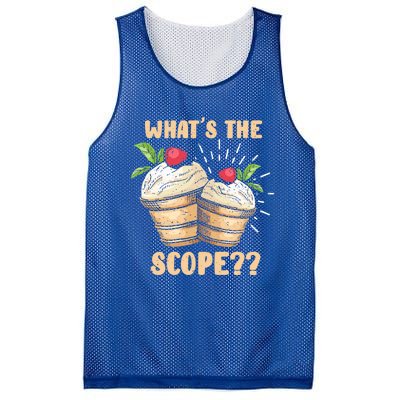 What's The Scope Funny Ice Cream Gift Mesh Reversible Basketball Jersey Tank