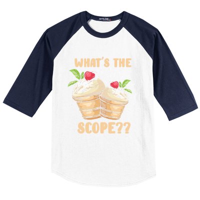 What's The Scope Funny Ice Cream Gift Baseball Sleeve Shirt