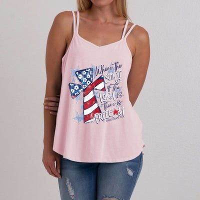 Where The Spirit Of The Lord Is There Is Freedom Women's Strappy Tank