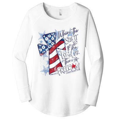 Where The Spirit Of The Lord Is There Is Freedom Women's Perfect Tri Tunic Long Sleeve Shirt