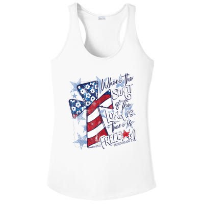 Where The Spirit Of The Lord Is There Is Freedom Ladies PosiCharge Competitor Racerback Tank