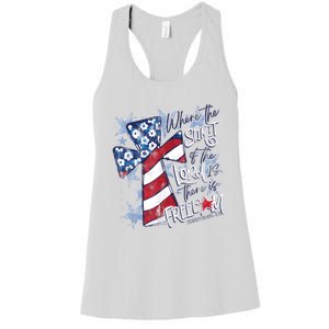 Where The Spirit Of The Lord Is There Is Freedom Women's Racerback Tank