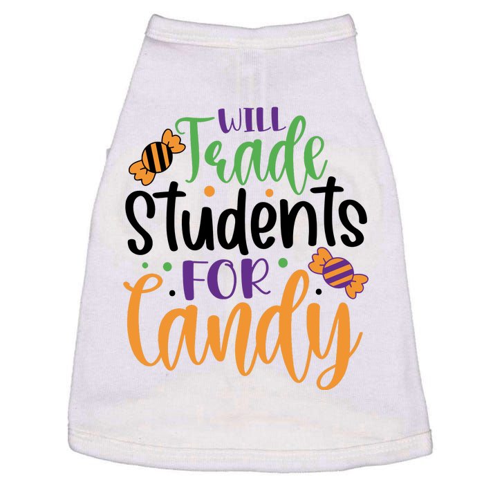 Will Trade Students For Candy Funny Teacher Halloween Doggie Tank