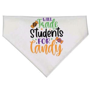 Will Trade Students For Candy Funny Teacher Halloween USA-Made Doggie Bandana