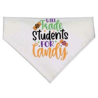 Will Trade Students For Candy Funny Teacher Halloween USA-Made Doggie Bandana