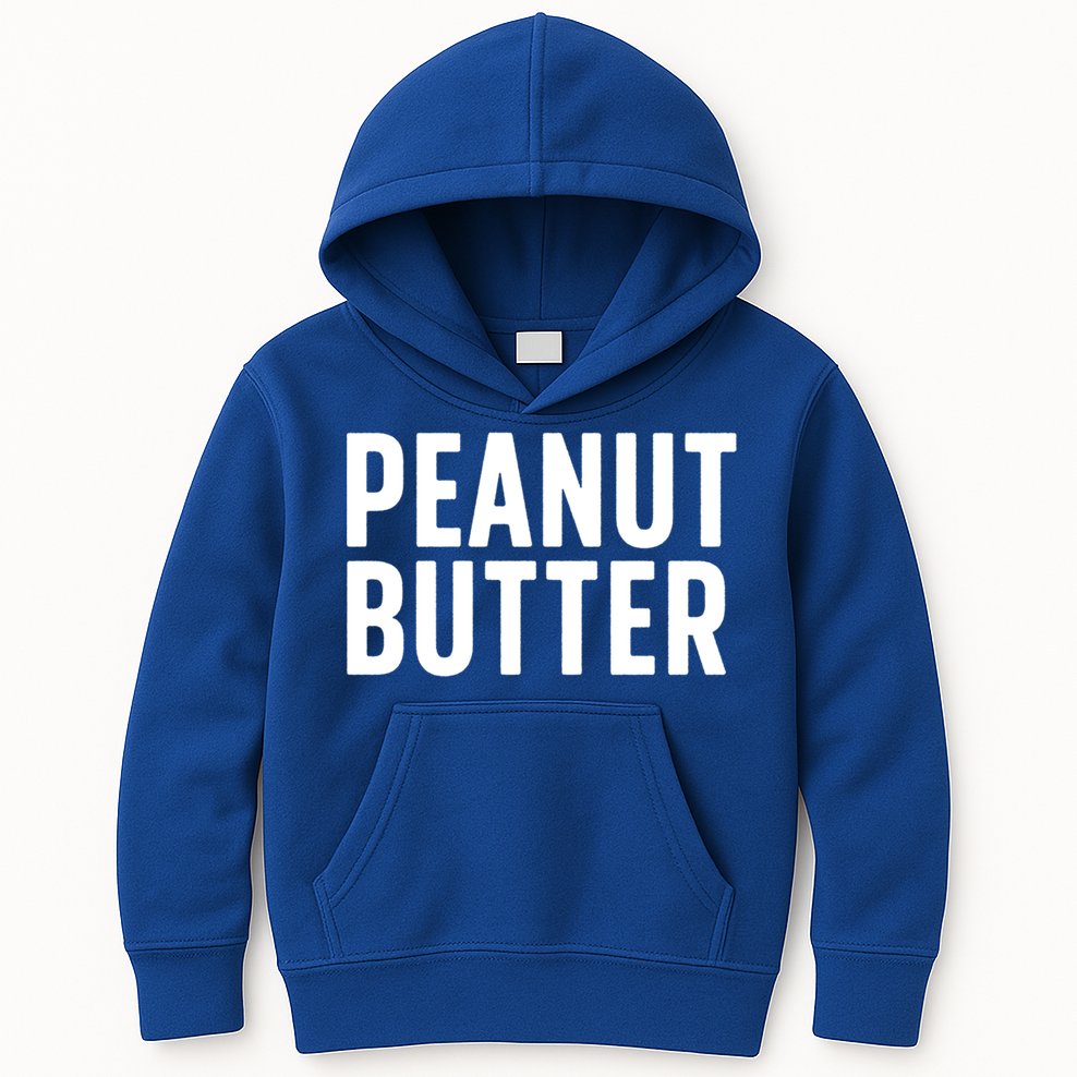 Word That Say Peanut Butter Peanut Butter And Jelly Couple Gift Kids Hoodie