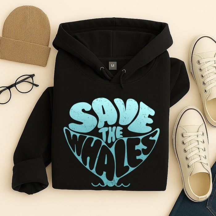 Whale Tail Save The Whales Hoodie