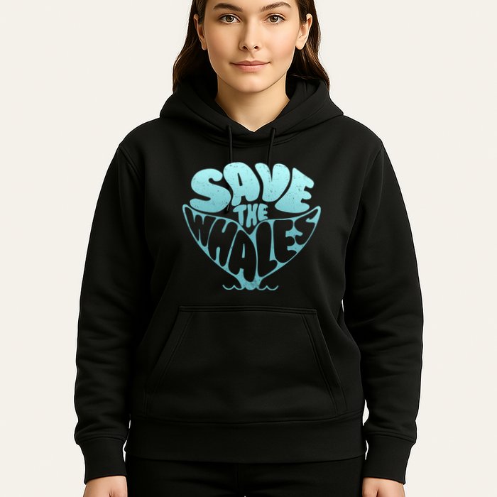 Whale Tail Save The Whales Hoodie