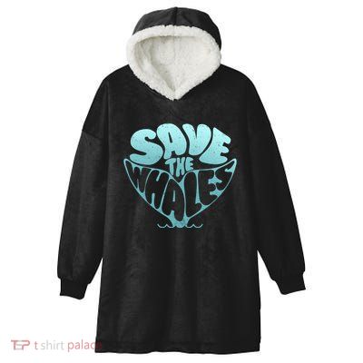 Whale Tail Save The Whales Hooded Wearable Blanket