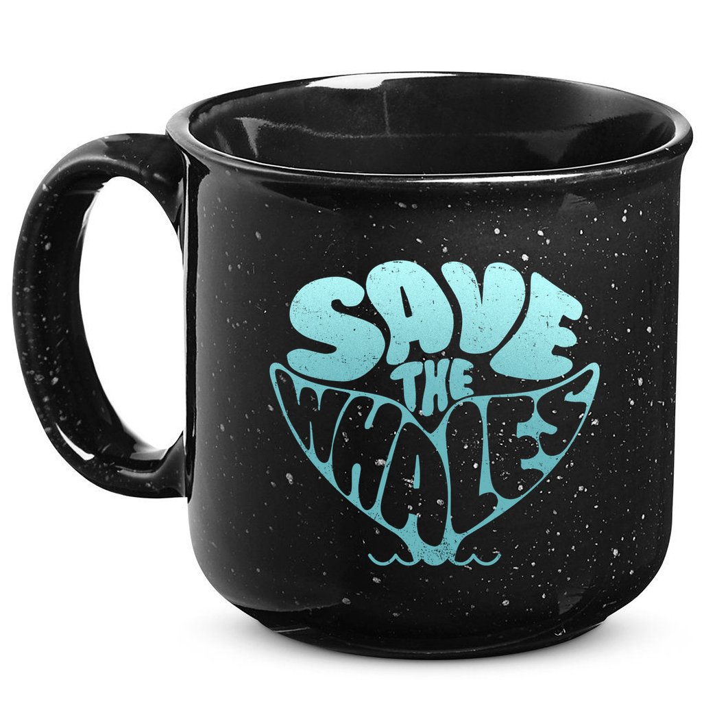 Whale Tail Save The Whales 15oz Campfire Ceramic Mug