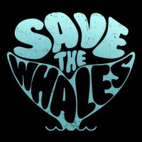 Whale Tail Save The Whales Drawstring Bag