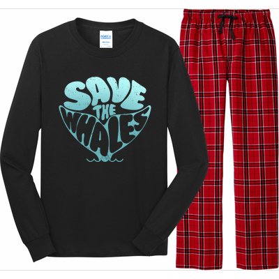 Whale Tail Save The Whales Long Sleeve Pajama Set