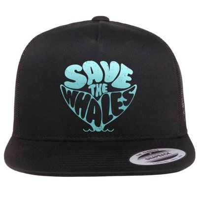 Whale Tail Save The Whales Flatbill Hat