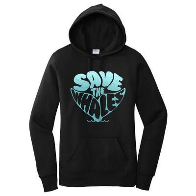 Whale Tail Save The Whales Women's Pullover Hoodie