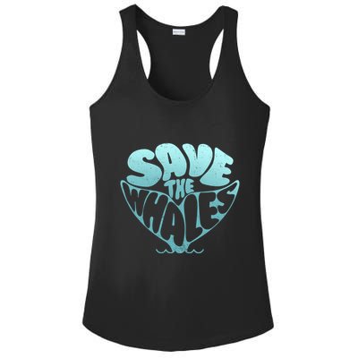Whale Tail Save The Whales Ladies PosiCharge Competitor Racerback Tank