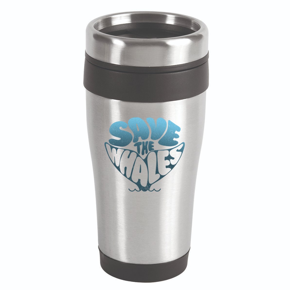 Whale Tail Save The Whales 16oz Travel Tumbler