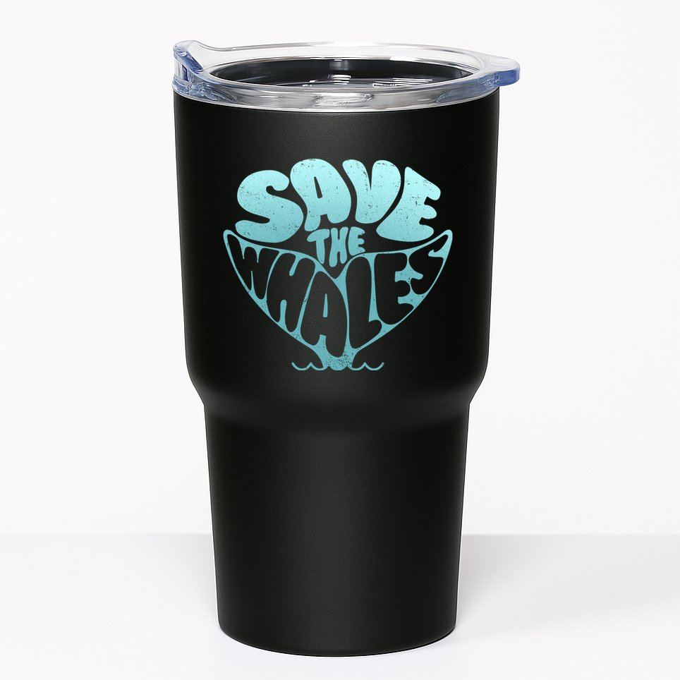 Whale Tail Save The Whales Tumbler