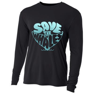 Whale Tail Save The Whales Cooling Performance Long Sleeve Crew