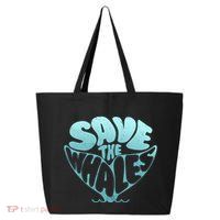 Whale Tail Save The Whales 25L Jumbo Tote