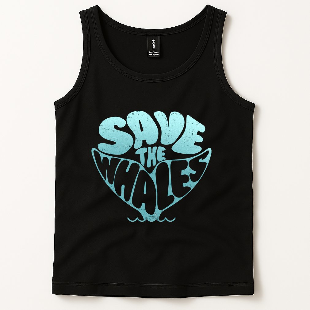 Whale Tail Save The Whales Tank Top
