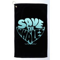 Whale Tail Save The Whales Golf Towel