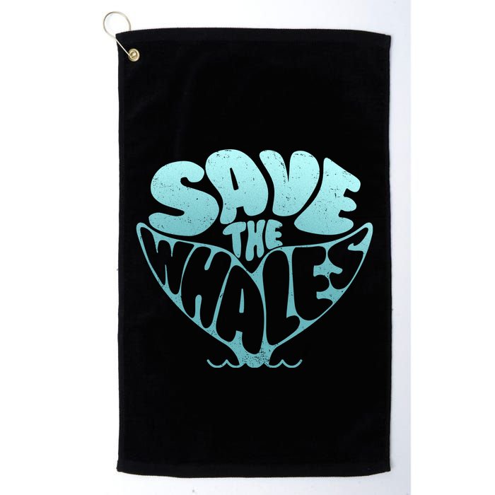 Whale Tail Save The Whales Golf Towel