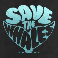 Whale Tail Save The Whales Golf Towel