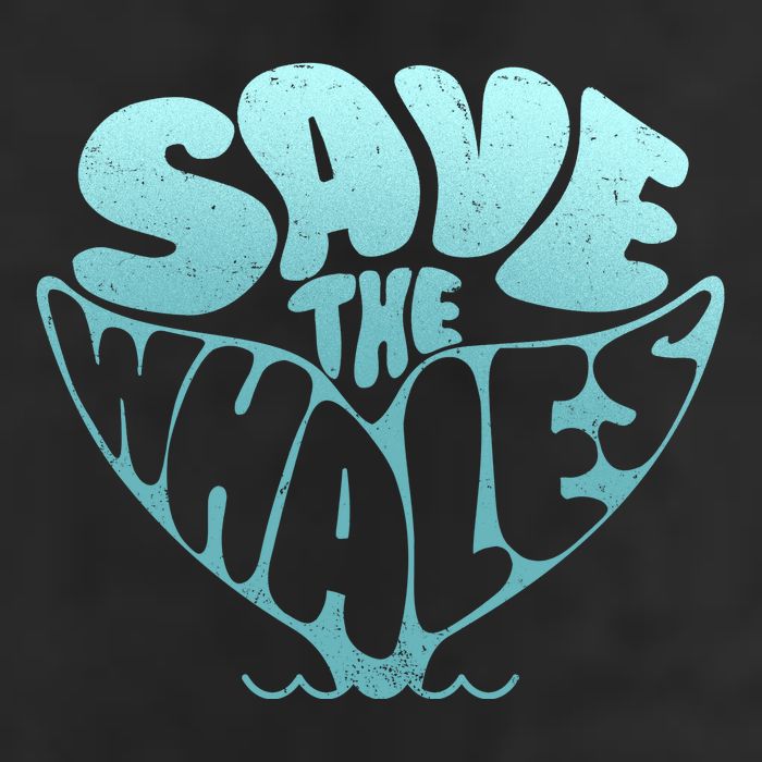 Whale Tail Save The Whales Golf Towel