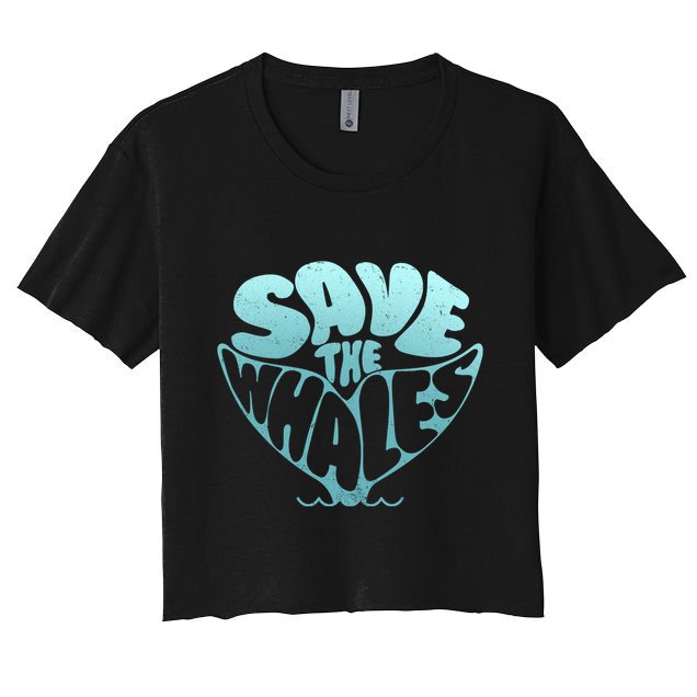 Whale Tail Save The Whales Crop Top