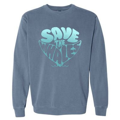 Whale Tail Save The Whales Garment-Dyed Sweatshirt