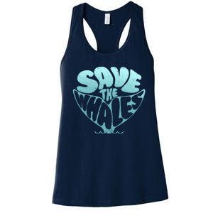 Whale Tail Save The Whales Women's Racerback Tank