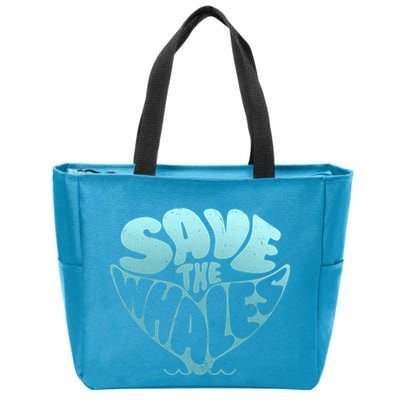 Whale Tail Save The Whales Zip Tote Bag