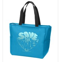 Whale Tail Save The Whales Zip Tote Bag