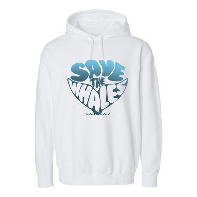 Whale Tail Save The Whales Garment-Dyed Fleece Hoodie