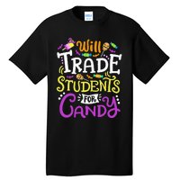 Will Trade Students For Candy Teacher Cute Halloween Costume Tall T-Shirt