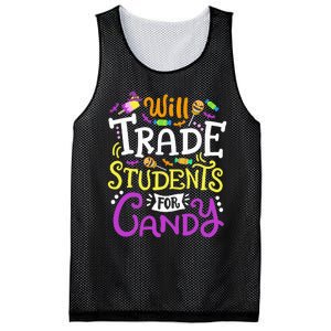 Will Trade Students For Candy Teacher Cute Halloween Costume Mesh Reversible Basketball Jersey Tank