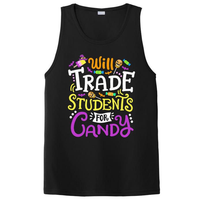 Will Trade Students For Candy Teacher Cute Halloween Costume PosiCharge Competitor Tank