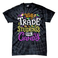 Will Trade Students For Candy Teacher Cute Halloween Costume Tie-Dye T-Shirt