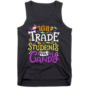 Will Trade Students For Candy Teacher Cute Halloween Costume Tank Top