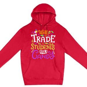 Will Trade Students For Candy Teacher Cute Halloween Costume Premium Pullover Hoodie