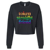 Womens Token Straight Friend Cropped Pullover Crew