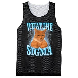 What The Sigma Meme Cat Erm What The Sigma Meme Cat Ironic Brainrot Mesh Reversible Basketball Jersey Tank