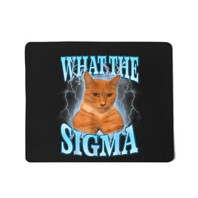 What The Sigma Meme Cat Erm What The Sigma Meme Cat Ironic Brainrot Mousepad