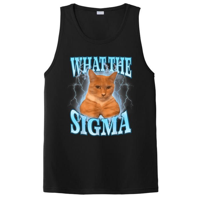 What The Sigma Meme Cat Erm What The Sigma Meme Cat Ironic Brainrot PosiCharge Competitor Tank