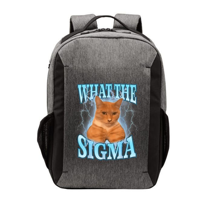 What The Sigma Meme Cat Erm What The Sigma Meme Cat Ironic Brainrot Vector Backpack
