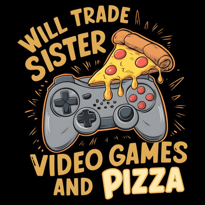 Will Trade Sister For Video Games And Pizza Gaming Cute Gift Impact Tech Backpack