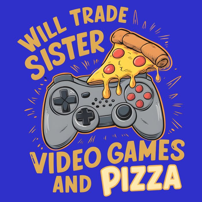Will Trade Sister For Video Games And Pizza Gaming Cute Gift Womens Tank Top