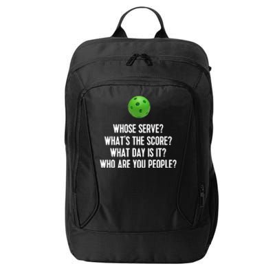 Whats The Score Who Are You People Whose Serve Funny Pickleball City Backpack