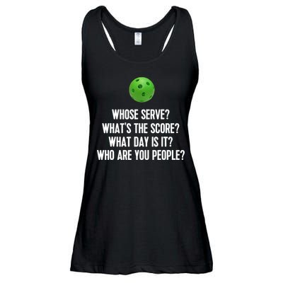 Whats The Score Who Are You People Whose Serve Funny Pickleball Ladies Essential Flowy Tank
