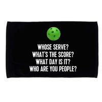 Whats The Score Who Are You People Whose Serve Funny Pickleball Microfiber Hand Towel